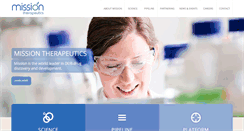 Desktop Screenshot of missiontherapeutics.com