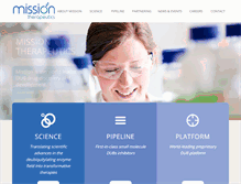 Tablet Screenshot of missiontherapeutics.com